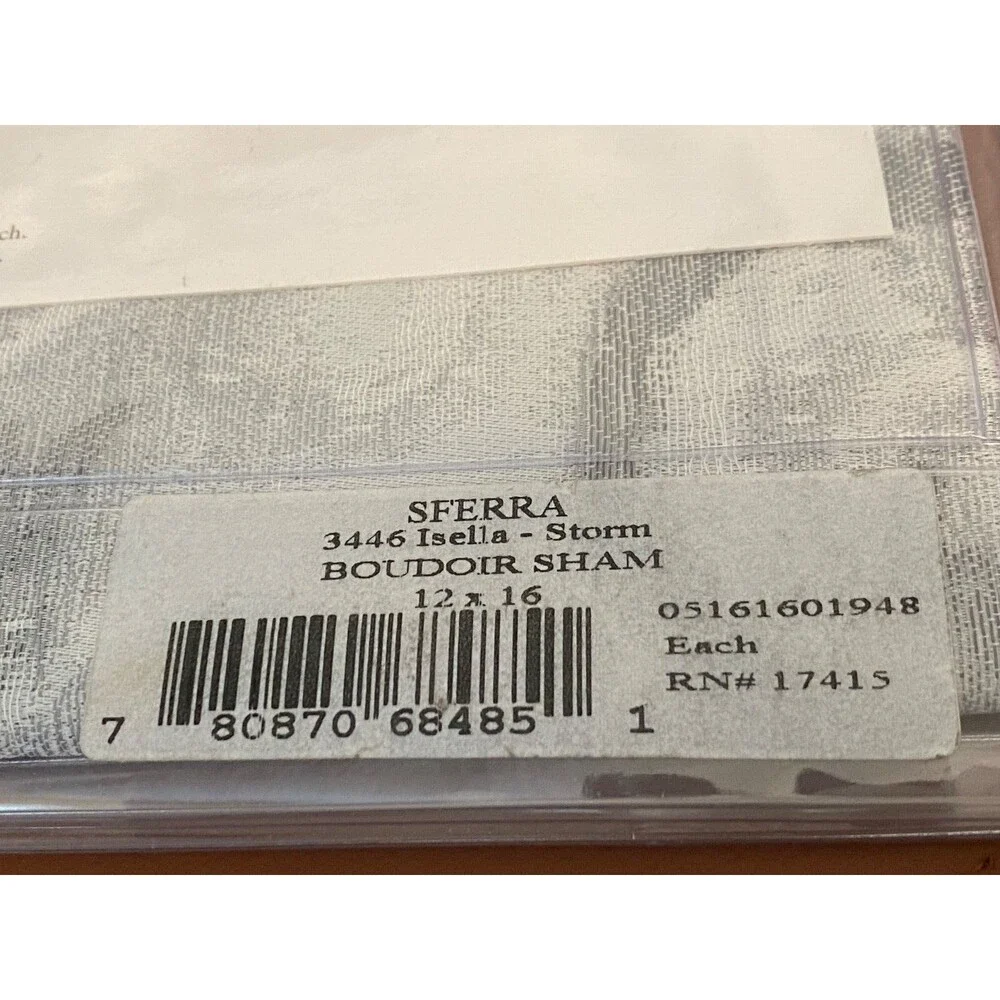 NIP SFERRA Isella 3446 Boudoir Pillow Sham 100% Cotton Sateen Jacquard ITALY